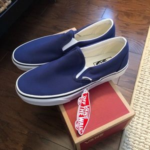 NWT Vans Classic Slip On Twilight Blue/True White